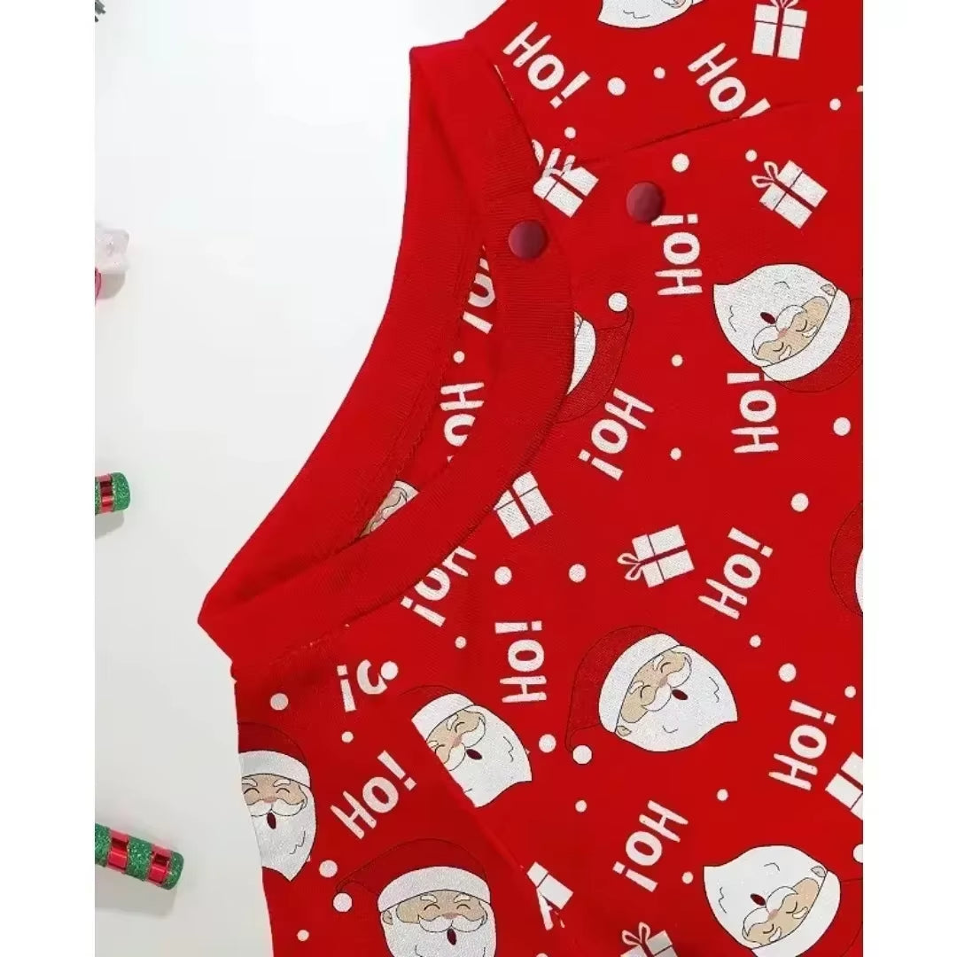 Christmas Pajamas Cute Santa Claus Print Parent-Child Matching Clothing Set Baby Boys Girl Clothes New Year Costumes Family Look