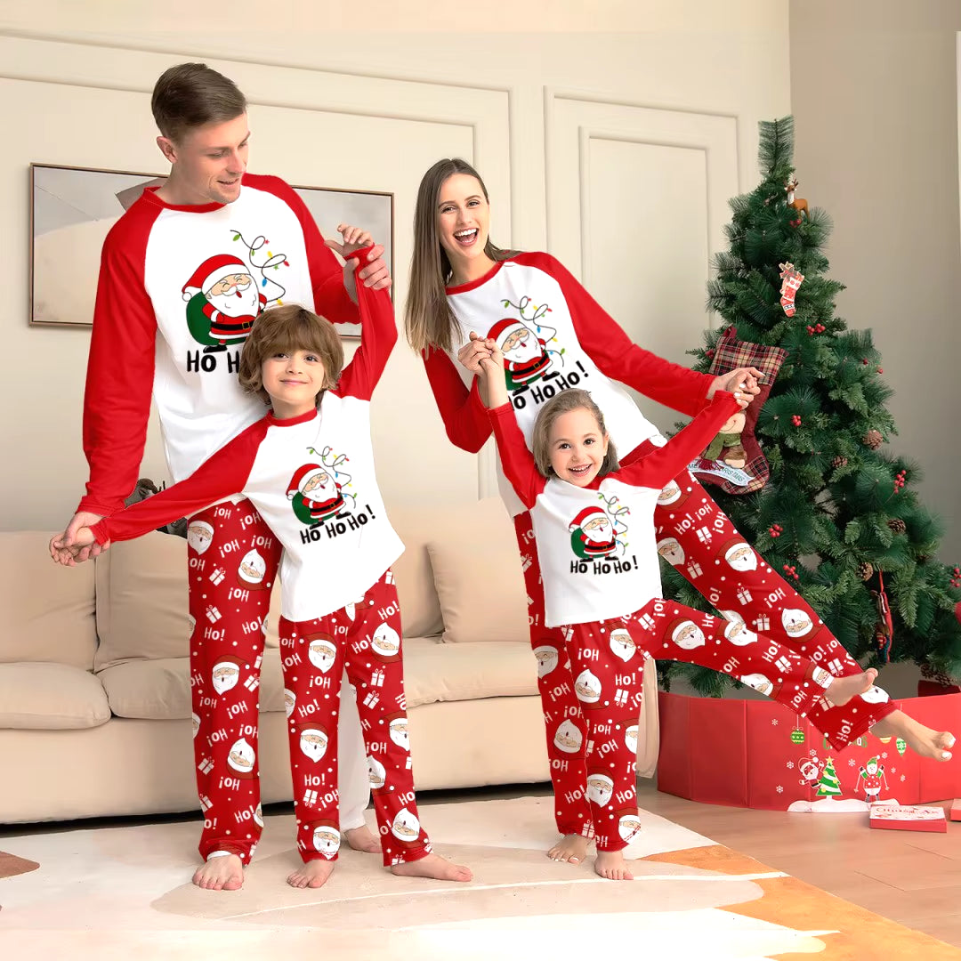 Christmas Pajamas Cute Santa Claus Print Parent-Child Matching Clothing Set Baby Boys Girl Clothes New Year Costumes Family Look