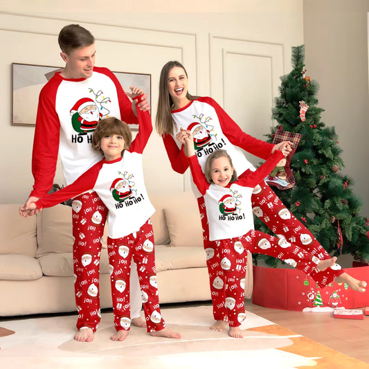 Christmas Pajamas Cute Santa Claus Print Parent-Child Matching Clothing Set Baby Boys Girl Clothes New Year Costumes Family Look