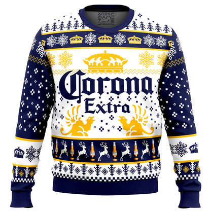 2025 New CORONA EXTRA Christmas Gift Ugly Sweater Hot Selling Merry Christmas Fashion 3D Printed Oversized O-Neck Pullover Shirt