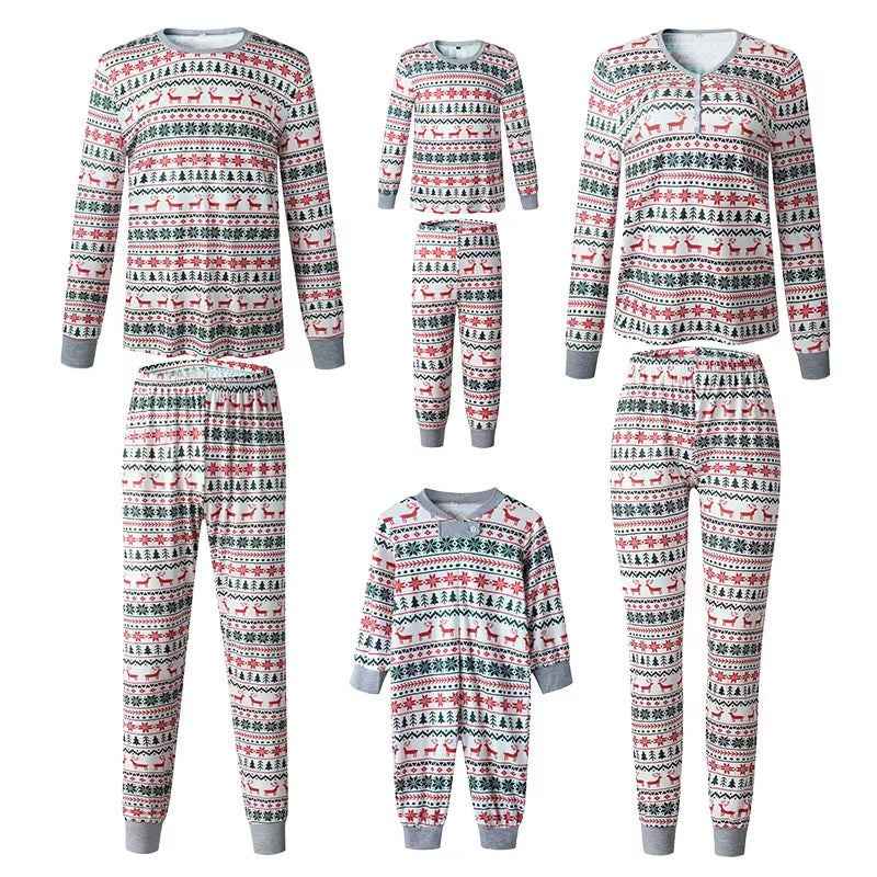 2024 Christmas Family Matching Pajamas Set for Parents and Children