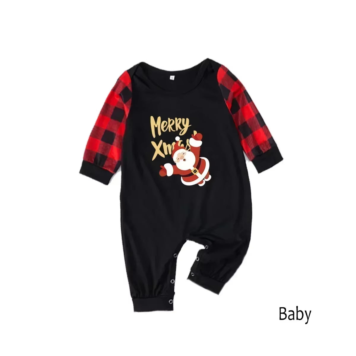 Merry Xmas 2024 Family Matching Outfits Santa Claus Print Mom Dad Kids Clothing Set Sleepwear Baby&Dog Romper Christmas Pajamas