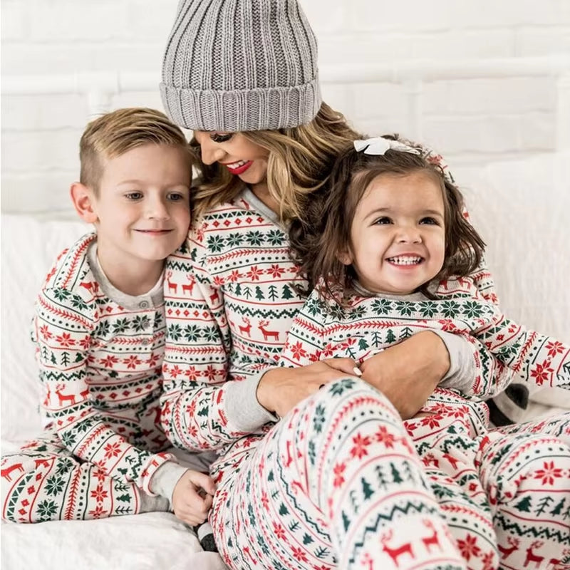 2024 Christmas Family Matching Pajamas Set for Parents and Children