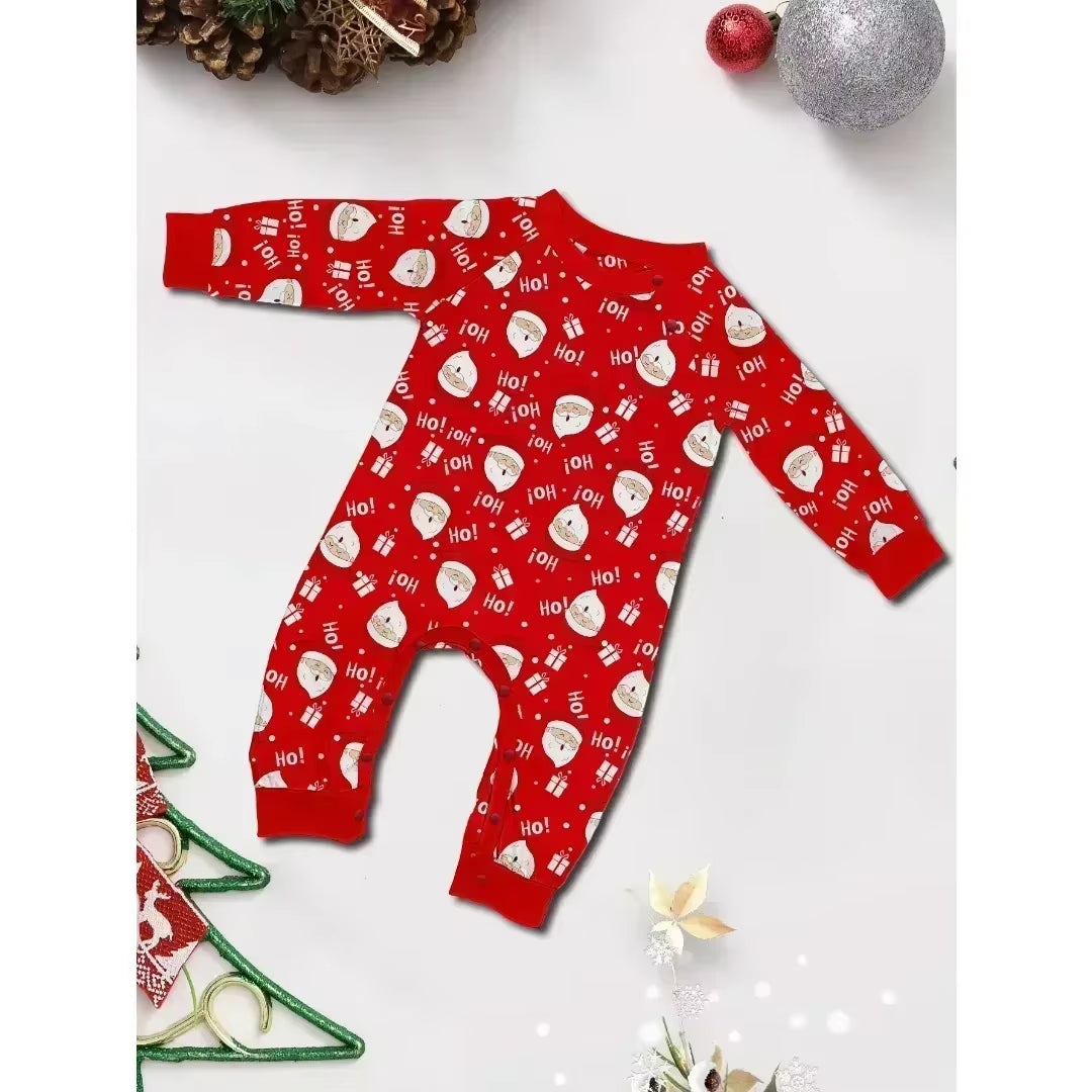 Christmas Pajamas Cute Santa Claus Print Parent-Child Matching Clothing Set Baby Boys Girl Clothes New Year Costumes Family Look