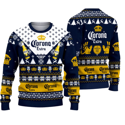 2025 New CORONA EXTRA Christmas Gift Ugly Sweater Hot Selling Merry Christmas Fashion 3D Printed Oversized O-Neck Pullover Shirt