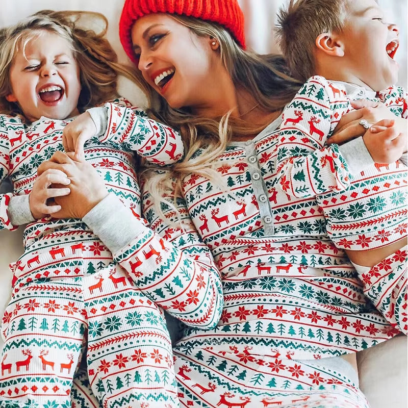 2024 Christmas Family Matching Pajamas Set for Parents and Children